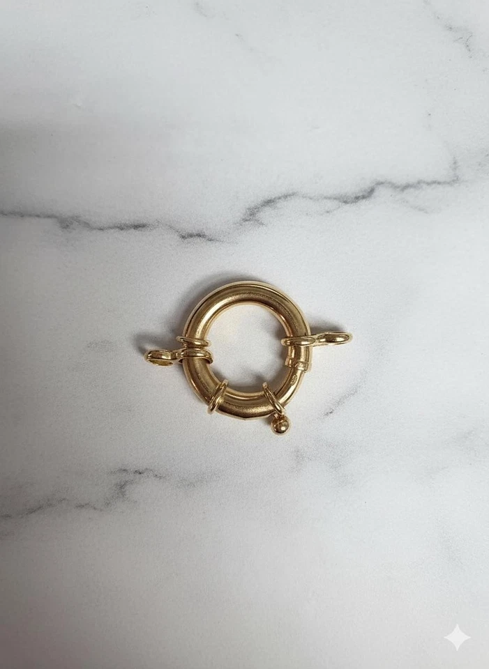 Large Spring Ring Clasp 14k Yellow Gold - Image 3 of 3