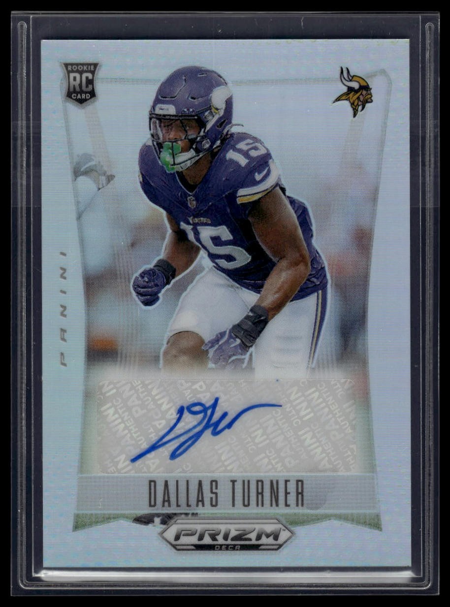 2024 Panini Prizm Deca #S-DTU Dallas Turner Signatures Silver Prizms