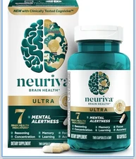 NEURIVA Ultra Decaffeinated Clinically Tested Nootropic Brain Supplement 60