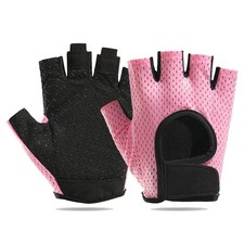 IZUS Anti-Slip Fingerless Workout Gloves for Women Standard, Pink