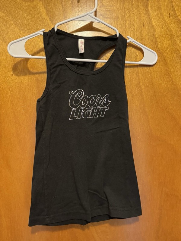 Coors Light Ladies Promotional Tank Top With Jeweled Lettering