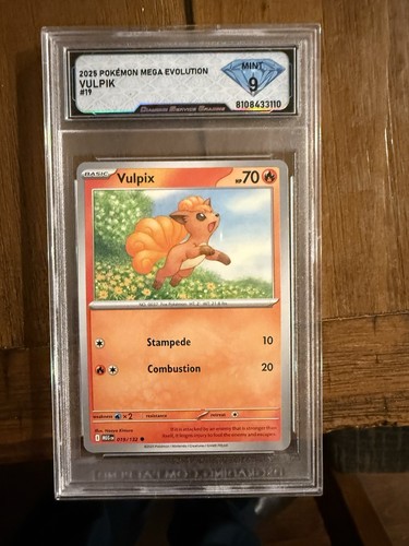 Pokemon TCG Vulpix 019/132 Me01 Mega Evolution Regular English 2025 DSG 9