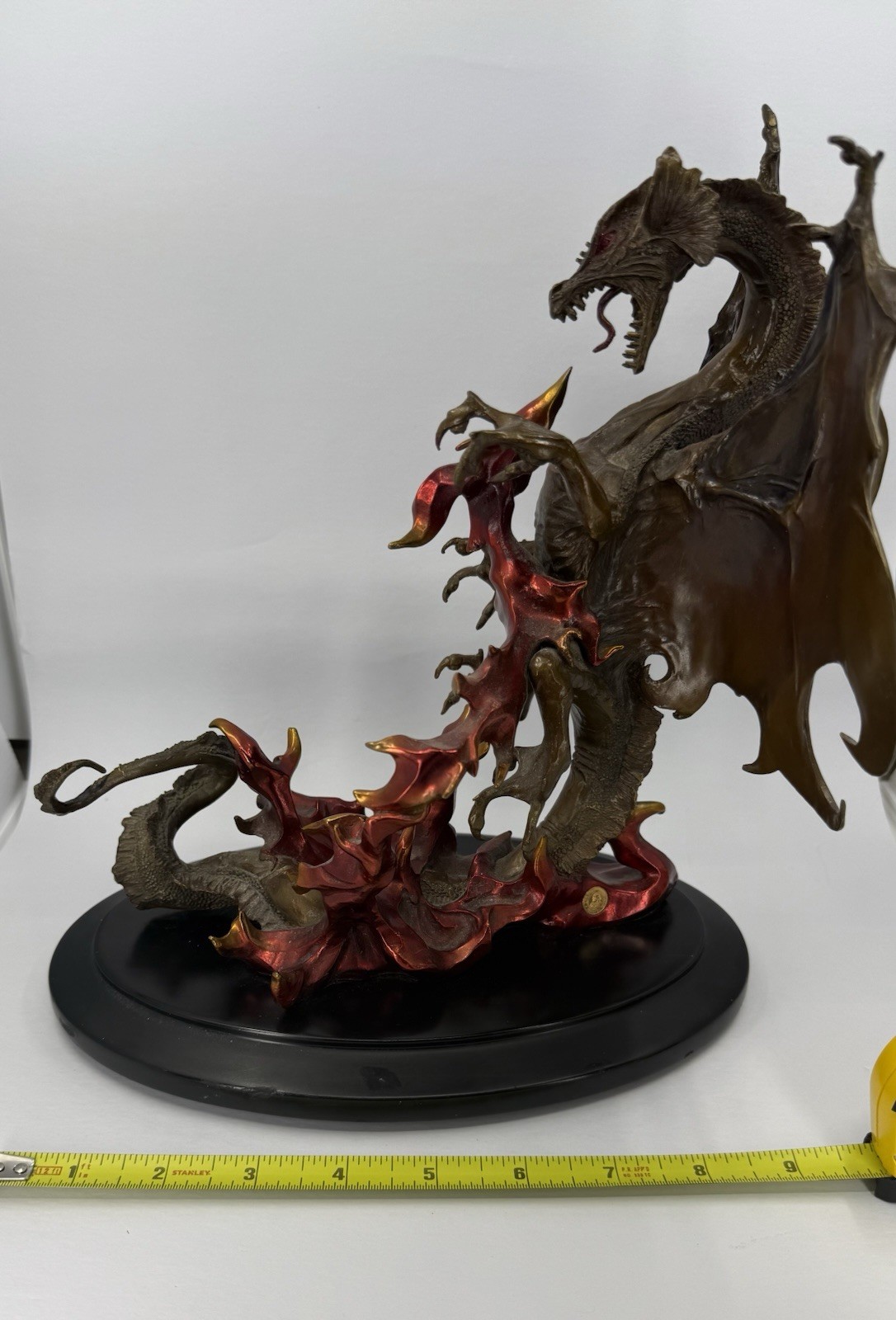 Franklin Mint “Dragon of Destiny” Bronze Statue & Crystal Ball by Julie Bell