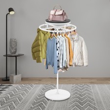 Appendiabiti rotondo girevole metallo stand boutique camera da letto