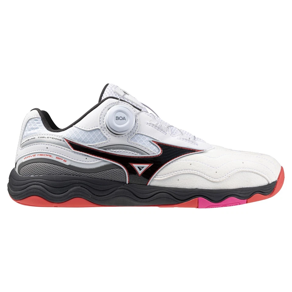 Mizuno WAVE MEDAL SP5 81GA2412 Table Tennis Shoes White Red NEW #173-5 - Image 2 of 4