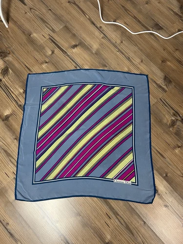 Foulard carré en soie bleu multicolore Christian Dior