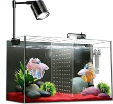 Fish Tank 3 Gallon Glass Fish Aquarium W/ Separator Plate Fish Tank Starter kit