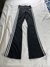 Adidas Women Training HIGH-RISE Black 3-STRIPES Tight Fit TE 3S Flared NWT XS