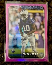 2024 Topps Chrome - Rookies Adonai Mitchell #210 Pink Refractor (RC)