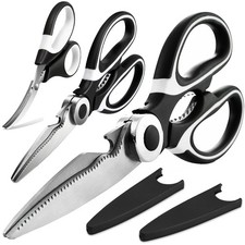 Kitchen Scissors All Purpose 3 Pack - Heavy Duty Stainless Steel Cooking Shears