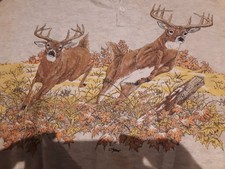 Vintage 80's Deer Sweater Artisans Sunchein Designs Grunge Stained...