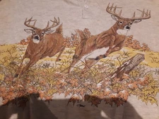 Vintage 80's Deer Sweater Artisans Sunchein Designs Grunge Stained...