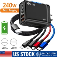 240W Supe Fast Charging USB Type C Wall Charger For Samsung iPhone Android Phone