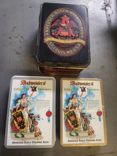 Budweiser Classic Playing Cards Tin Breweriana Collectible