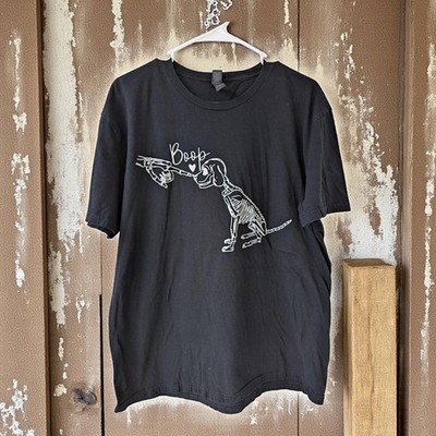 Skeleton Dog Love Nose Boop cute halloween goth emo spooky pet size L T-shirt 