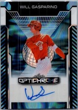 2025 Leaf Will Gasparino Optichrome Baseball Blue Auto /7