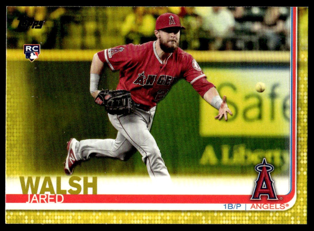 2019 Topps Update Jared Walsh #US59 Yellow Parallel RC Los Angeles Angels