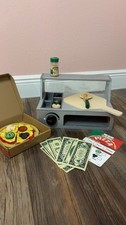 Melissa  Doug Wooden Pizza Oven Pretend Play Set w/ Pizza Box  Play Money