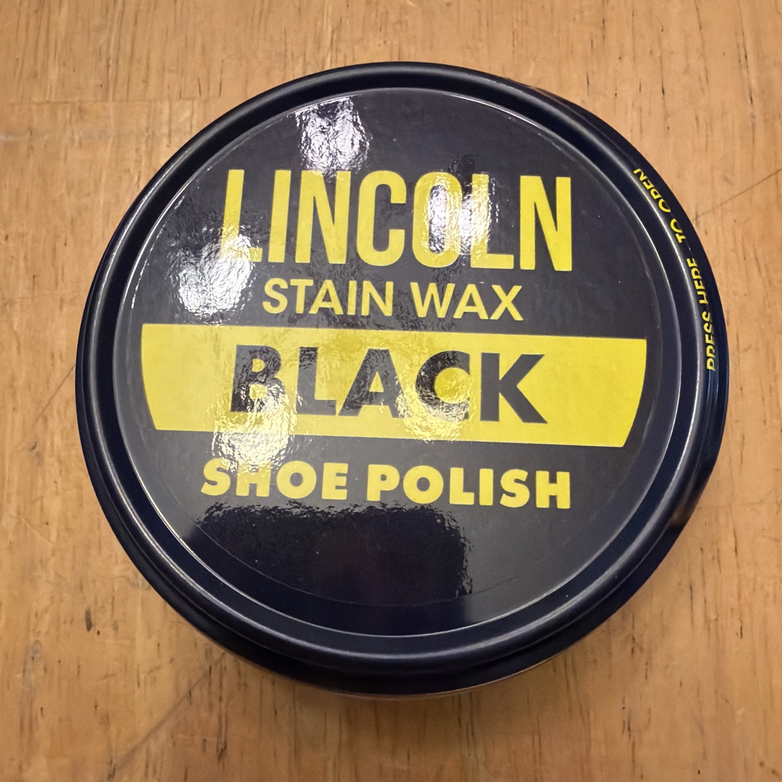 Lincoln Stain Wax Shoe Polish 3 ozs Military Army  BLACK  ONLY Made in USA