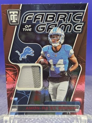 2025 Panini Totally Certified Fabric of the Game – Amon-Ra St. Brown Red Mirror