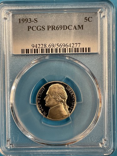 3-Coins 5c/5c/5c PCGS PR69DCAM/NGC PF69 1978S/1993S/2004S - Picture 3 of 4