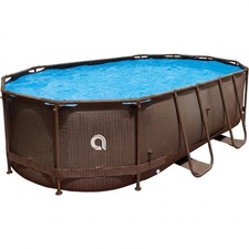 Pool 427x275x100cm Aufstellpool Gartenpool Schwimmbecken Stahlrahmen Oval …
