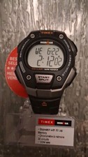 Timex T5K821, Men's Ironman 30-Lap Resin Watch, Alarm, Indiglo, Chronograph, NEW