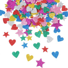 800 Pcs Heart Star Stickers, Glitter Foam Stickers Stars, Stars Crafts Bubble St