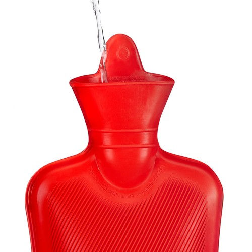 10 x Wärmflasche ohne Bezug, Bett Flasche, Warmwasserbeutel 1 L Wärmeflasche rot - Bild 6 von 9