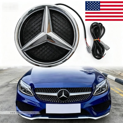 For 2015-2018 Mercedes Benz CLA250 C300 GLK350 LED Grille Star Emblem Logo Light