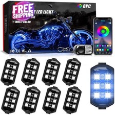 Kits De Luces LED Para Motocicleta 8 Uds Control Por Aplicaci n Multicolor Nuevo