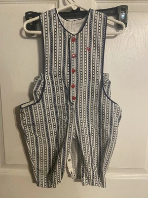 Made In The USA Baby Dior Blue/white Baby Romper! Sz 12mths. Attn VTG Hunters - Photo 1/4