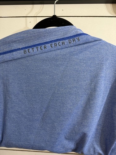 Lululemon Men Solid Blue Drysense Training Short Sleeve Shirt 2XL/3XL - Picture 4 of 6