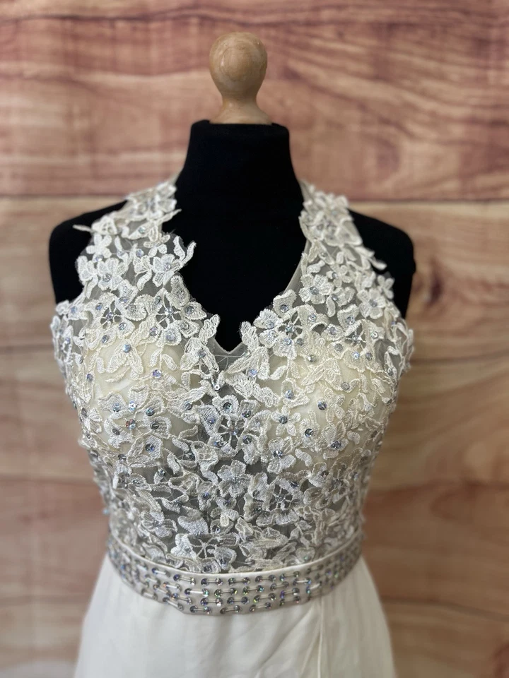 Grace Karin Marfil Encaje y Lentejuelas Boda/Promoción/Fiesta Vestido/Vestido de Baile, UK10, NUEVO CON ETIQUETAS Foto 2 de 4