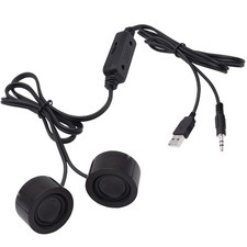 Mini USB Computer Speakers Small PC Desktop Powered 3.5mm TRS Stereo 1.2M