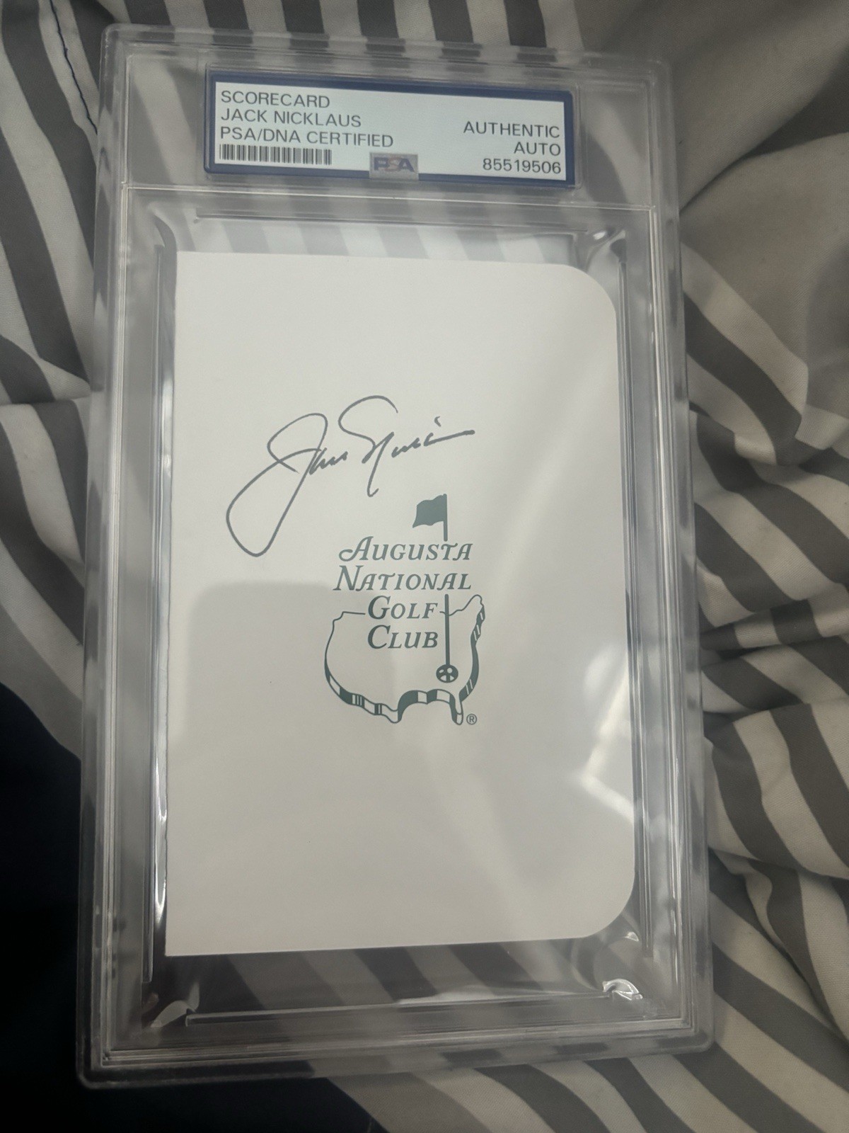 Jack Nicklaus Signed Augusta National Scorecard Masters PSA/DNA Autograph RARE