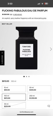 Brand new still in wrapper TOM FORD FCKING FABULOUS 100 ml 3.4oz retail $615