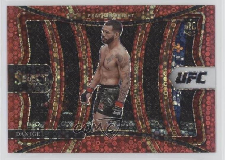2021 Panini Select UFC Premier Level Red Disco Prizm 98/199 Dan Ige #113 00y3