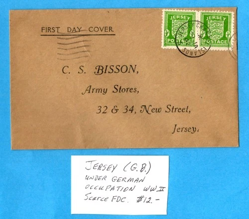 JERSEY 1942 FDC during German Occupation