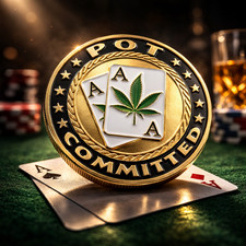 Poker Card Guard Pot Committed vergoldet &ndash; Card Protector Poker Casino Zubeh&ouml;r