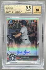 8709 Josh Breaux 2018 Bowman Draft Refractor Chrome Pick Auto /499 BGS 9.5/10