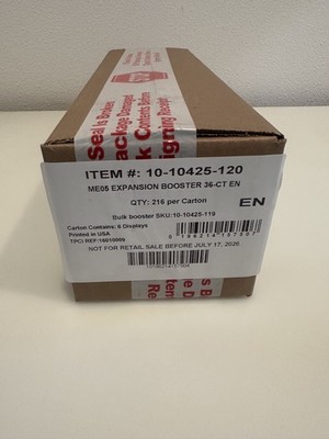 Pokemon TCG ME05 PITCH BLACK 6 BOX BOOSTER CASE Factory Sealed IN HAND