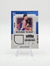 Jaden Springer 2021-22 Panini Contenders RC Rookie Ticket Swatches SP #RTS-JSP