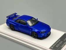 Nissan Skyline GT-R R34 Bayside Blue V-Spec II Focal Horizon 1/64 scale