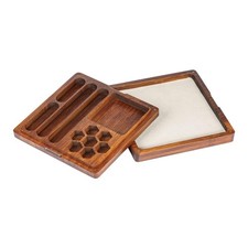 UDIXI 2 in 1 DND Dice Box, Bamboo Dice Rolling Tray for D&D Tabletop Games