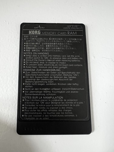 Korg MCR-03 Memory Card 256kbits 256 Kbits RAM with Plastic Case - Picture 4 of 4
