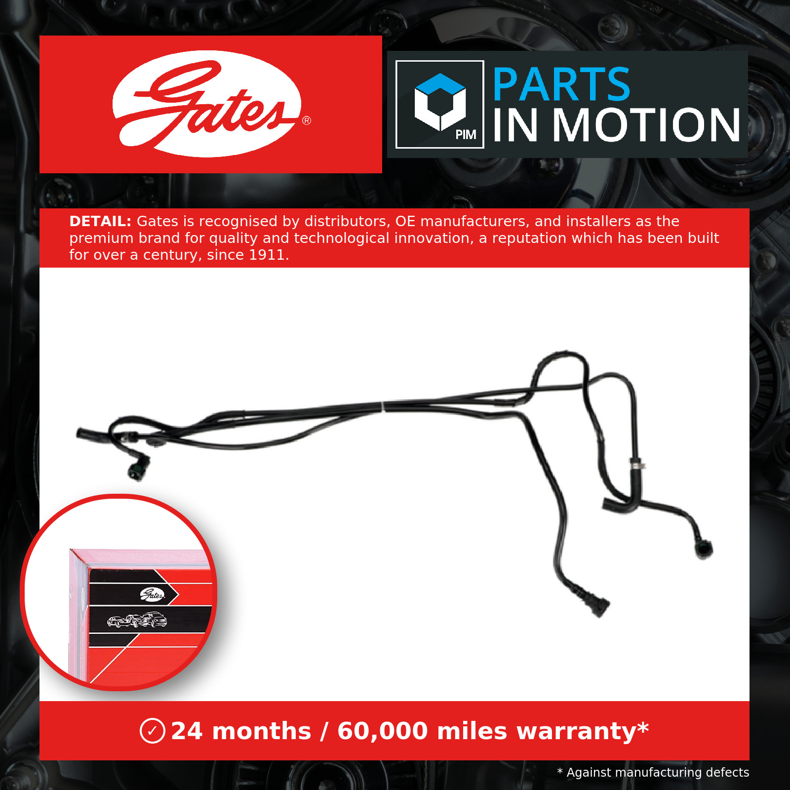 Flexible fuel line Plastic MFL1188 GATES for FIAT DOBLO Combi - Image 14