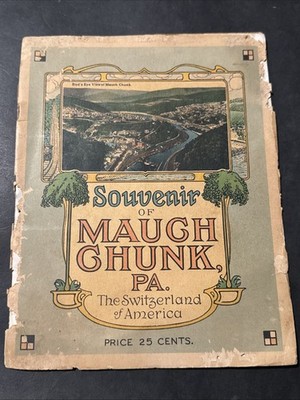 Souvenir of Mauch Chunk PA The Switzerland of America Photo View Book