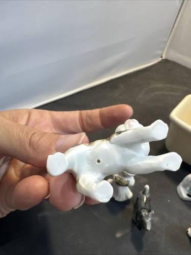 Lote De Animales/Figuras Coleccionables Vintage Cerámica Knick Knack con Mini Bañera - Imagen 10 de 16