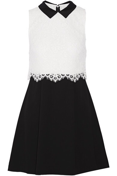 Alice + Olivia Desra Lace Black Cram Dress Size 8 NWT